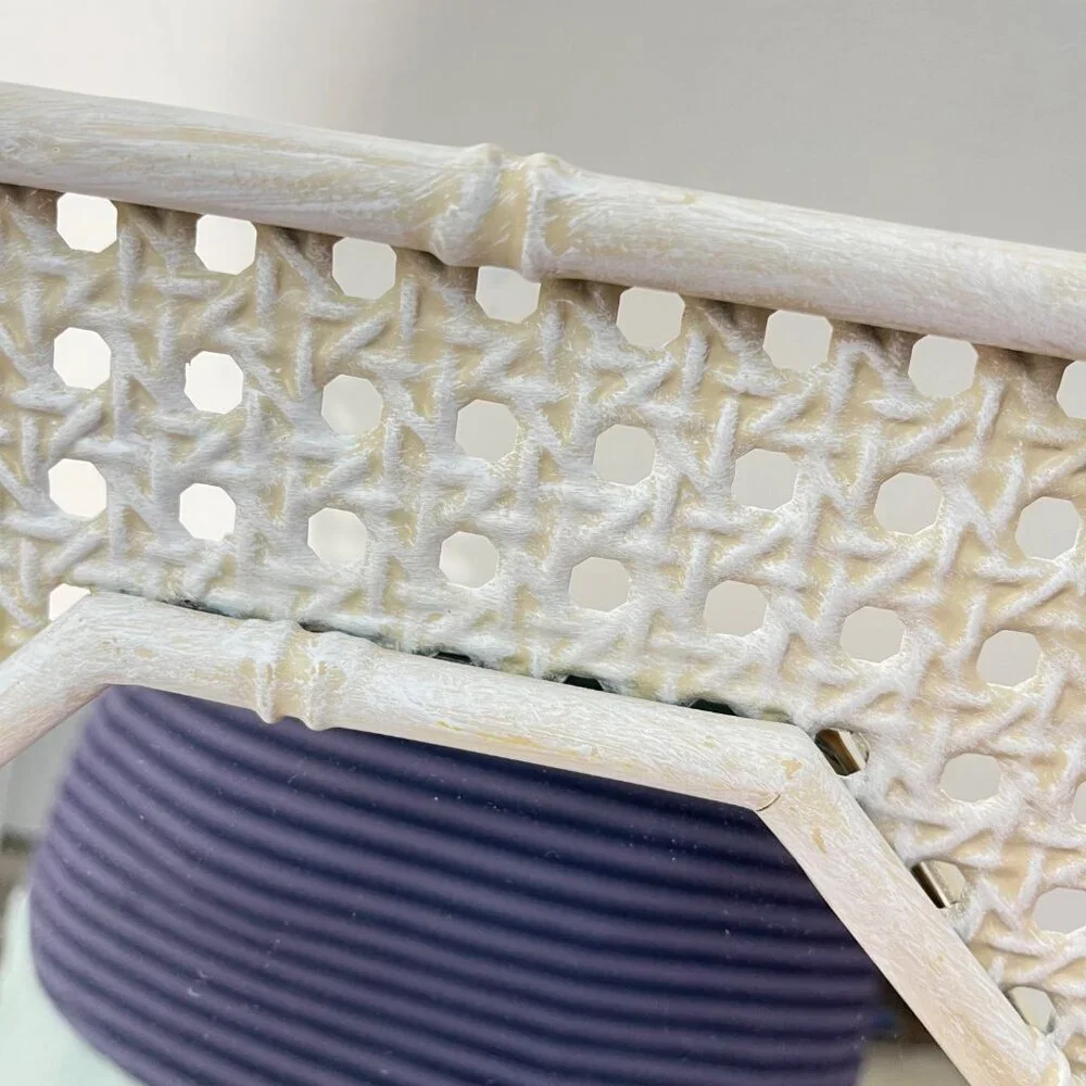 Octagonal Metal Woven pattern Standing Desk‎ Mirror